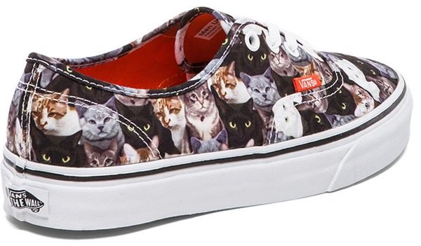 cat print vans shoes 