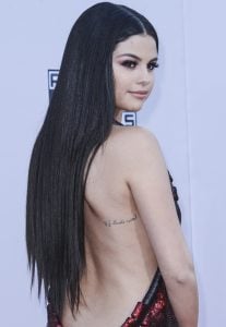 What S The Meaning Of Selena Gomez S Arabic Back Tattoo