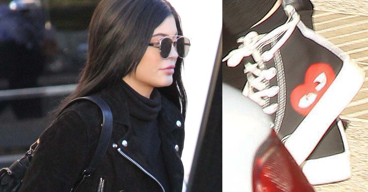 kylie jenner white converse