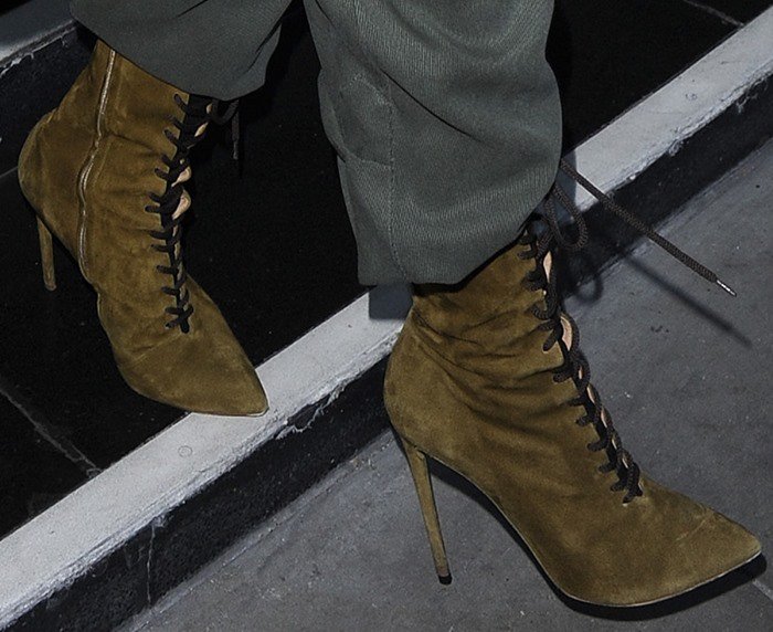 yeezy lace up booties