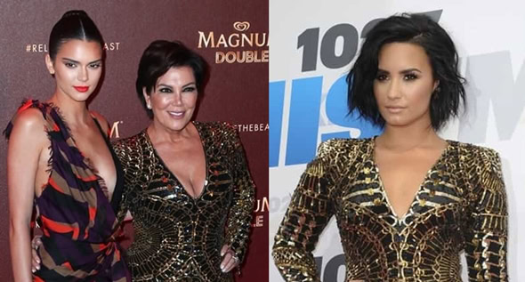 Kris Jenner And Demi Lovato Rock The Same Balmain Dress Who Wore It