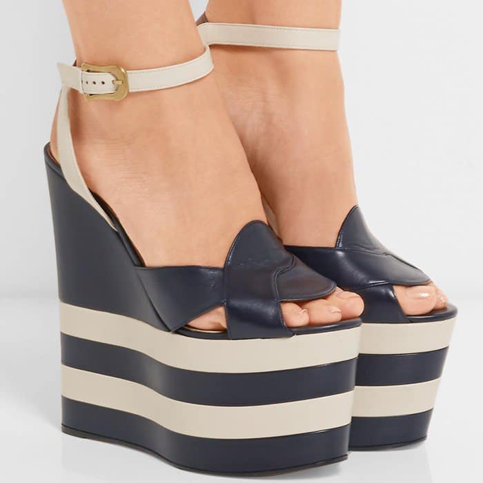 Insanely High Gucci Wedge Sandals with 