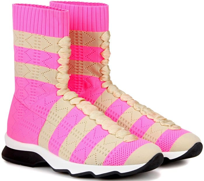 pink fendi sock sneakers