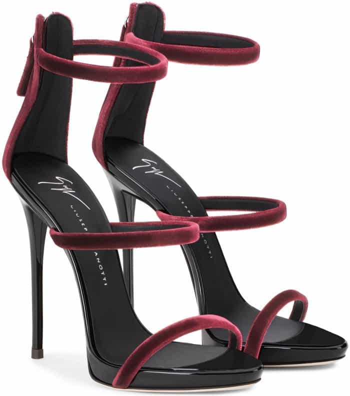 burgundy giuseppe heels