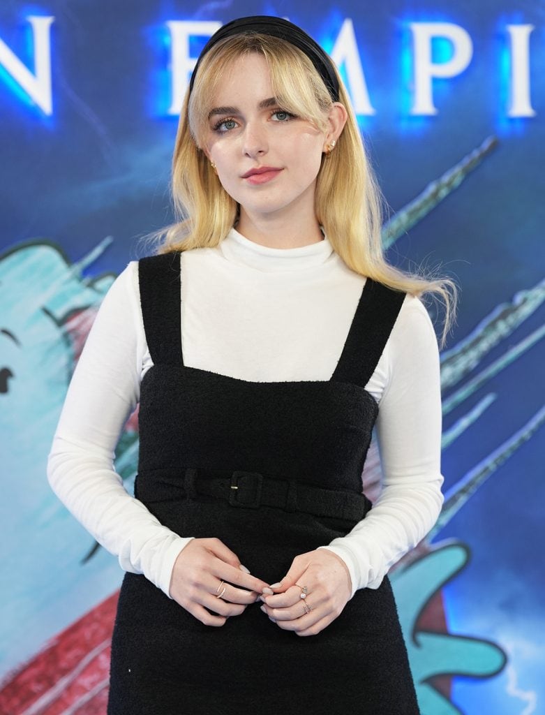 Mckenna Grace Nails S T Shirt Under Pinafore Dress Look At