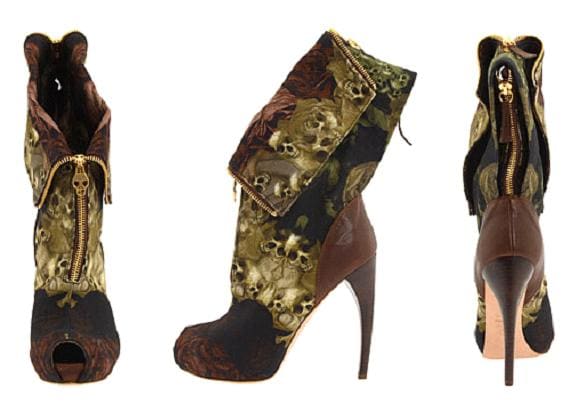 Alexander McQueen Skull Rose Boots