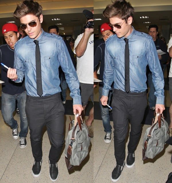 Zac Efron s Denim Shirt Style Get the Look from Your Favorite Star