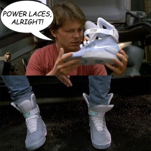 Self-Tying Back to the Future Nike Shoes