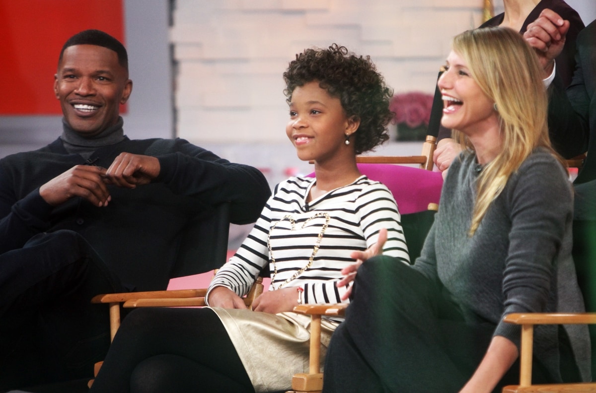 Jamie Foxx, Quvenzhané Wallis, and Cameron Diaz promote Annie on Good Morning America