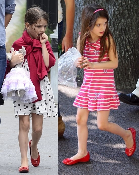 Suri Cruise enjoying a day at Brooklyn Bridge park New York City (September 3, 2012) and Suri Cruise spending the afternoon at the Central Park Zoo in Midtown (July 11, 2012)