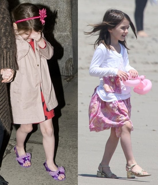 Suri Cruise leaves her Manhattan residence to go out to dinner (March 16, 2011) and Suri Cruise at a Memorial day beach party in Malibu (May 30, 2011)
