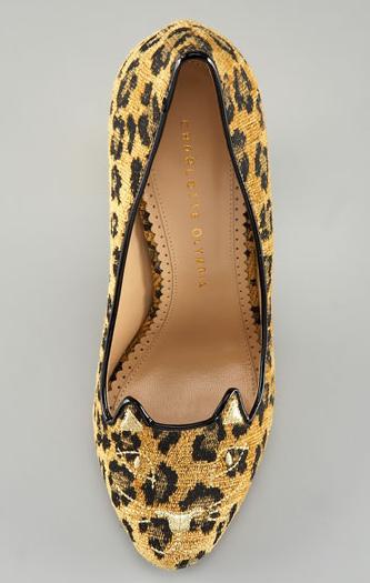 Charlotte Olympia's Cat Face Wedges and Fabric Pumps