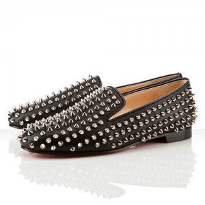 Anne Hathaway Rocks Christian Louboutin 'Rollerball' Studded Loafers
