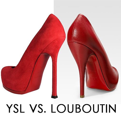 How does Louboutin figure it has a trademark on a red sole (versus Yves  Saint Laurent making a red-soled shoe)? - Quora