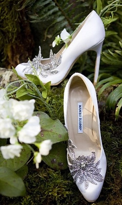 manolo blahnik swan wedding shoes