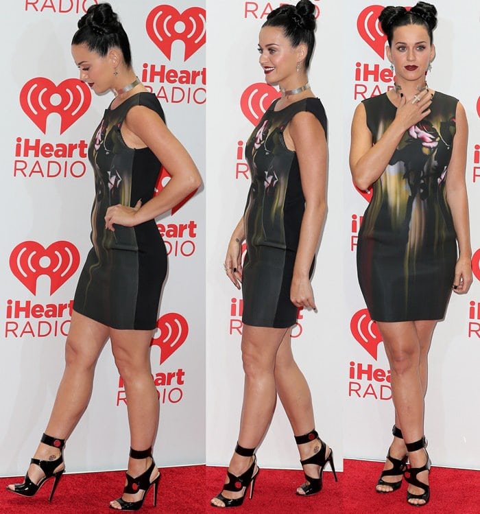 Katy Perry at the red carpet of the iHeartRadio Music Festival held at the MGM Grand Garden Arena in Las Vegas, Nevada, on September 20, 2013