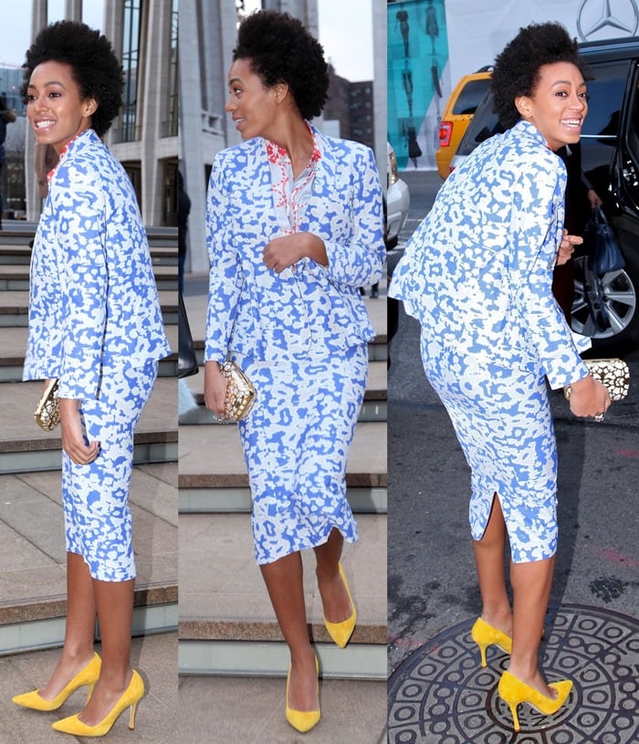 Solange Knowles looks great in color and prints, and here she rocked them both