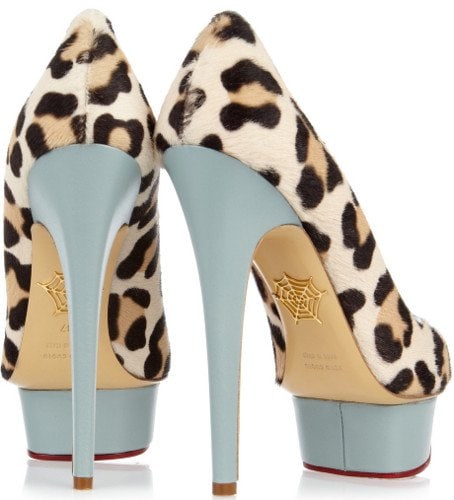 Charlotte Olympia 'Polly' Calf Hair and Leather Pumps