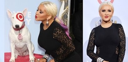 Christina Aguilera Goes Retro Glam in Christian Louboutin 'Very Rete' Pumps  and Rosie …
