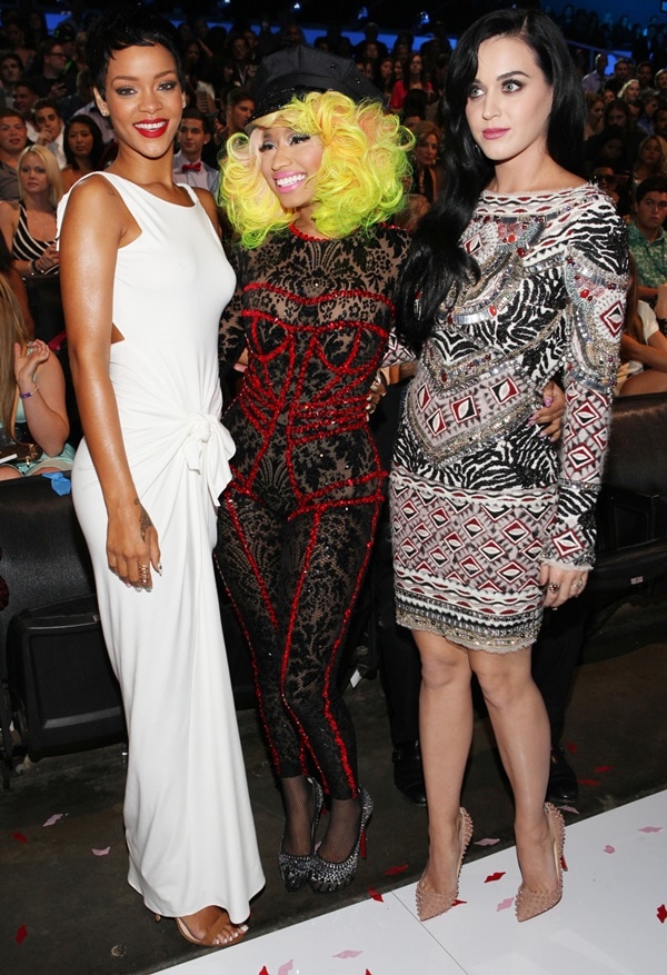 Rihanna, Nicki Minaj, and Katy Perry at the 2012 MTV Video Music Awards