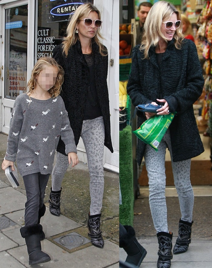 How to Wear Leopard-Print Jeans with Embroidered Boots Like Kate Moss