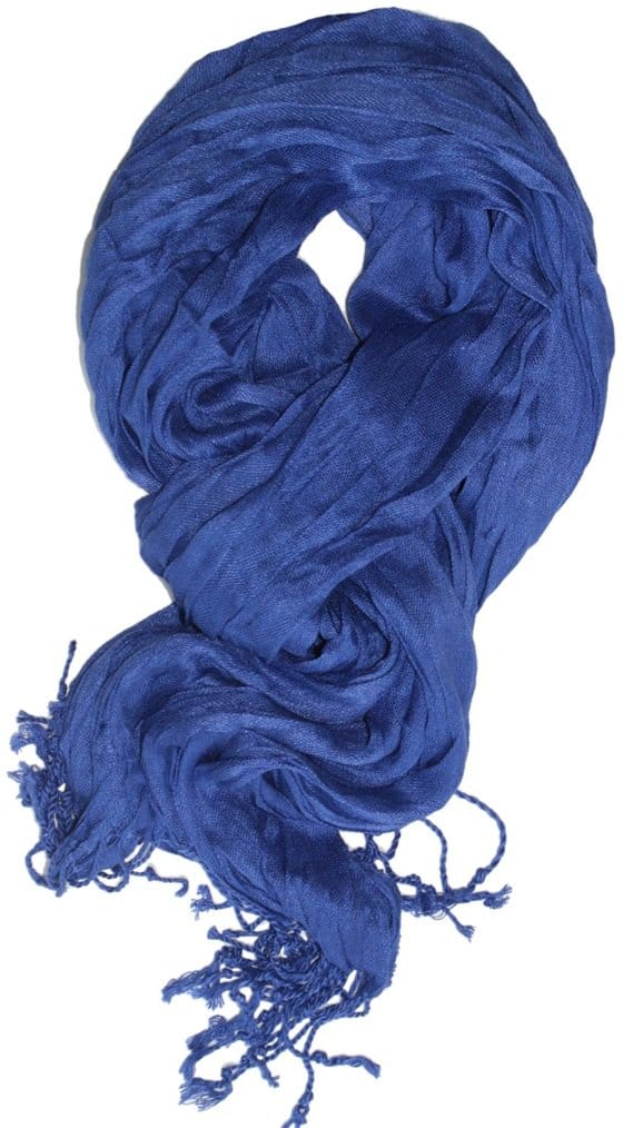 LibbySue Crinkle Scarf in Cobalt Blue