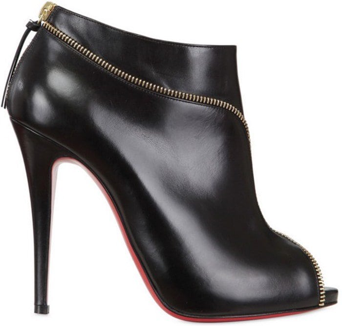 Christian Louboutin Col Zippe Ankle Booties in Black