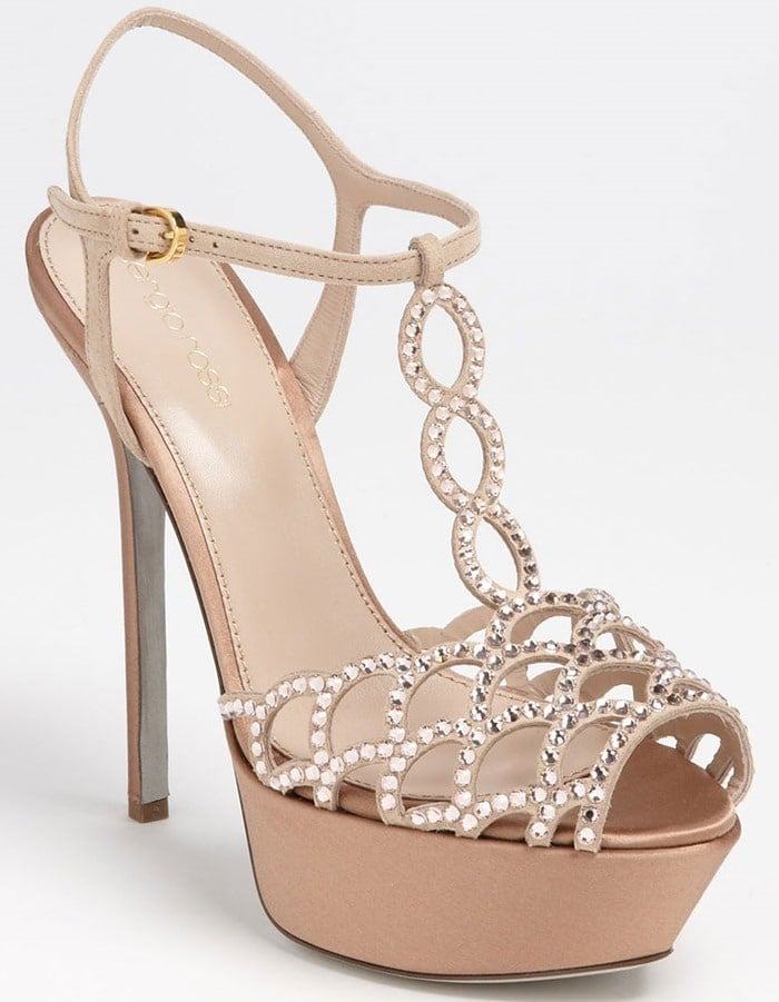 Sergio Rossi 'Crystal Vague' Platform Sandal