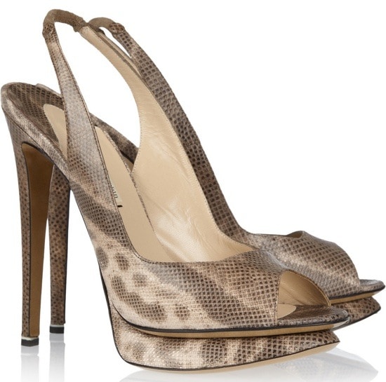 Nicholas Kirkwood Lizard Effect Leather Pumps