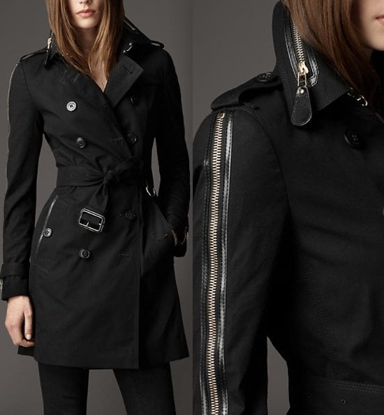 Burberry London Zip Detail ‘Gabardine’ Trench Coat