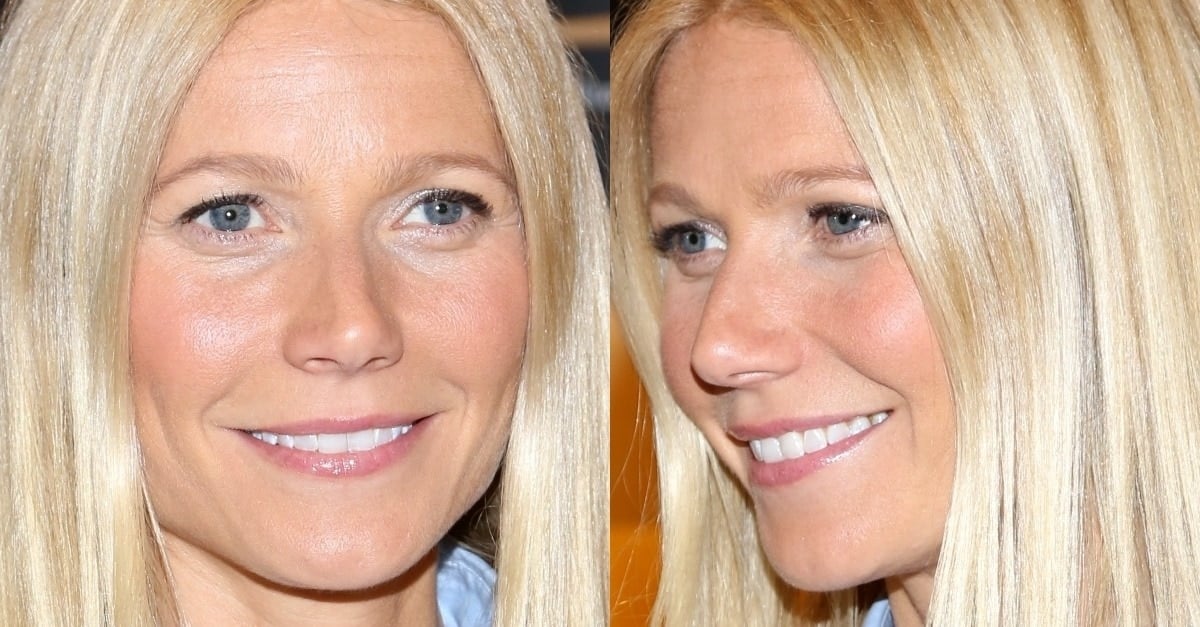 Gwyneth Paltrow in Gianvito Rossi Red Suede Pumps for Book Signing