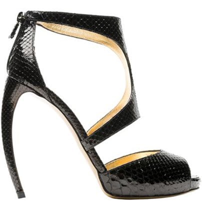 Black Snakeskin Walter Steiger 'Tempo' Sandals