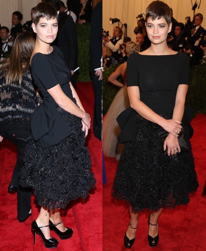 Pixie Geldof on the red carpet at the 2013 Met Gala held at the Metropolitan Museum of Art in New York City on May 6, 2013