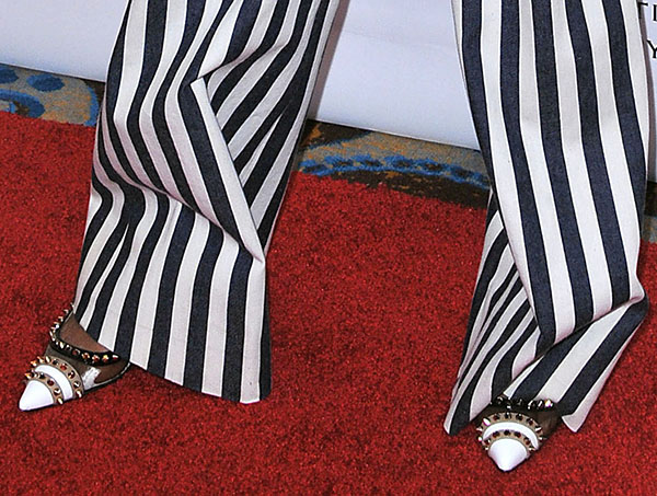 Willow Smith in Christian Louboutin Manovra patent PVC slingback pumps