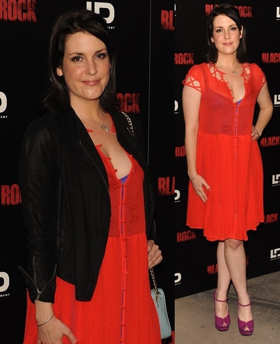 Melanie Lynskey attends the 'Black Rock' Premiere held at ArcLight Hollywood on May 8, 2013, in Hollywood, California