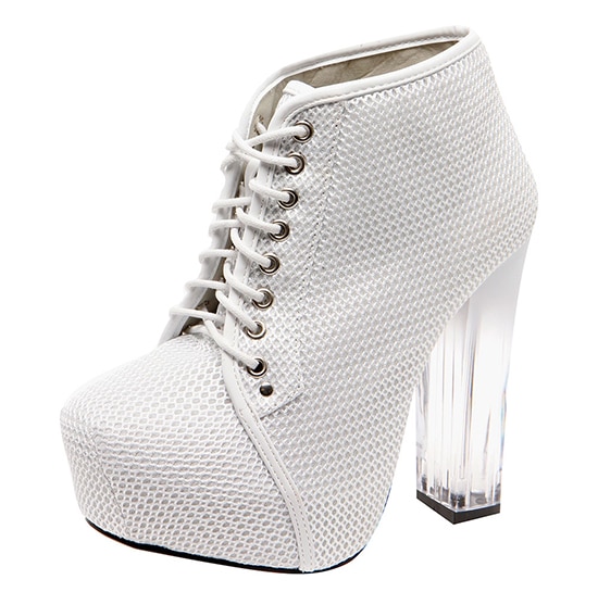 Boohoo Rhianna Perspex Heel Boots