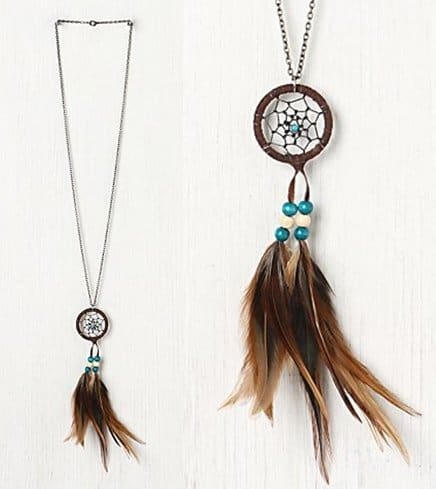 Free People Feather Dream Catcher Necklace