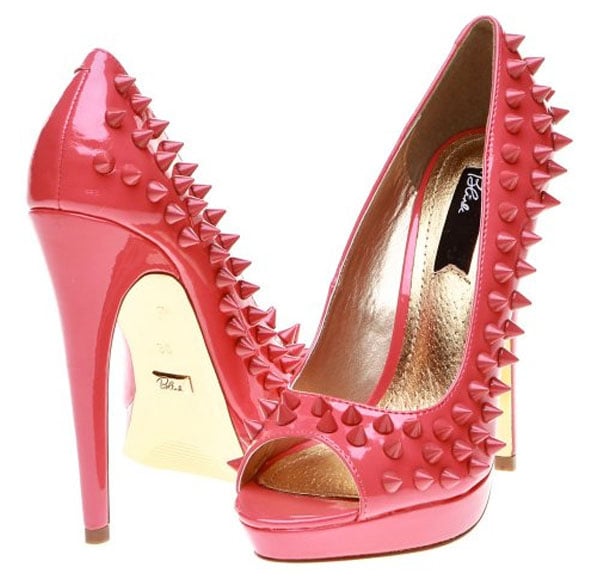 Red Blink Spiked High Heel Pumps