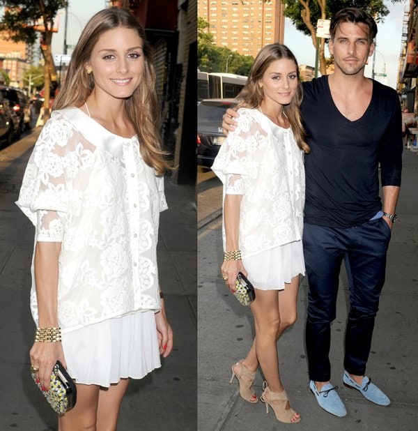 Olivia Palermo with Johannes Huebl at The Cinema Society & Brooks Brothers Host A Screening Of Lionsgate And Roadside Attractions' Girl Most Likely