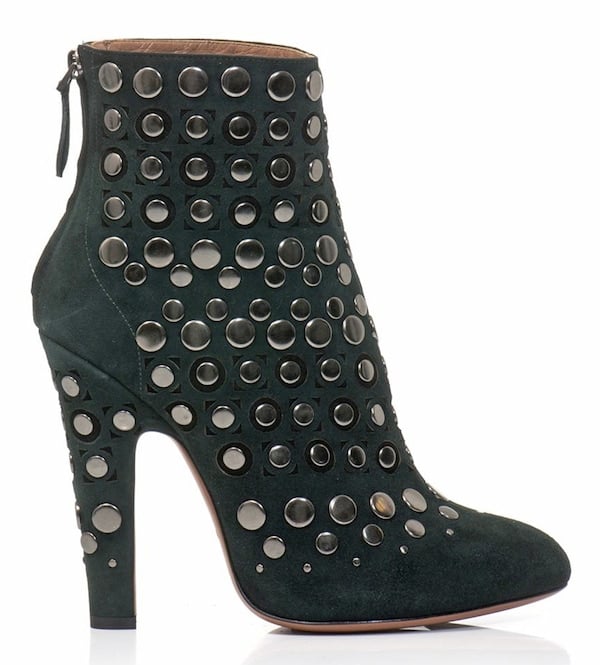 Azzedine Alaia Studded Suede Ankle Booties