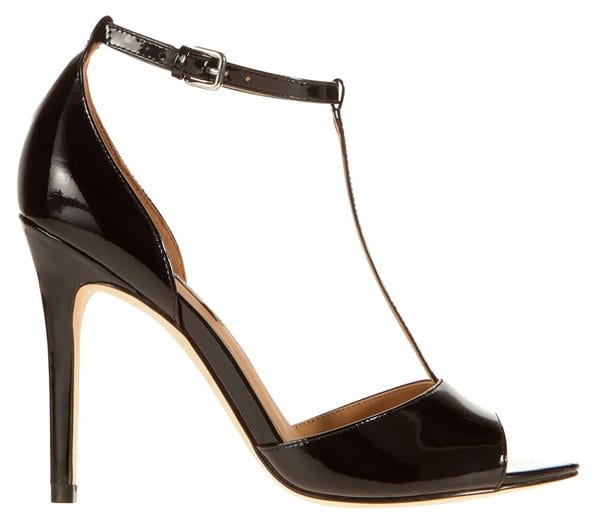 Ann Taylor Lucia T-Strap Patent Leather Sandals