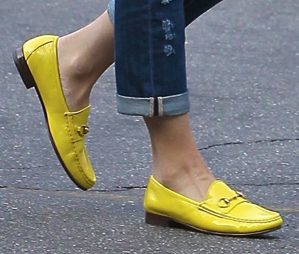 yellow gucci loafers