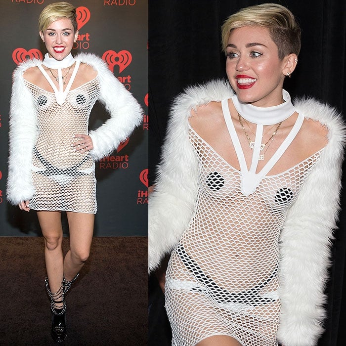 Miley Cyrus makes a bold fashion statement at the 2013 iHeart Radio Music Festival in Las Vegas