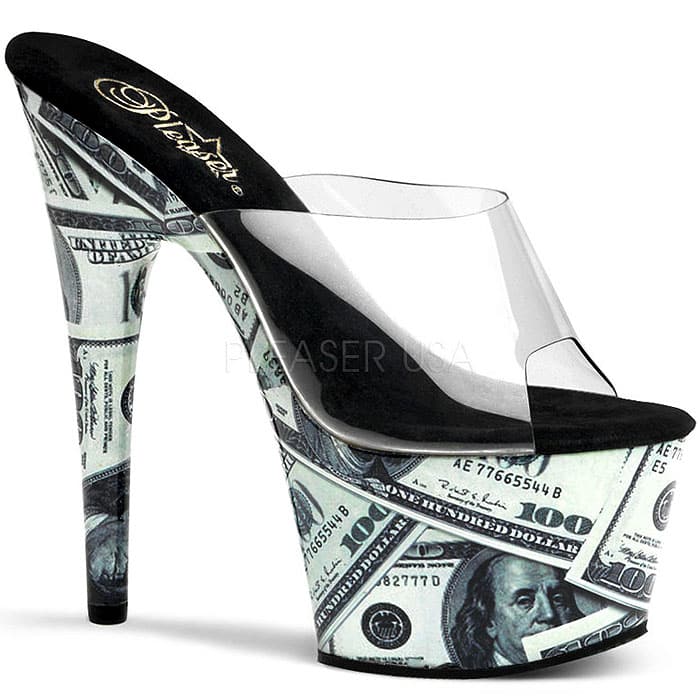 money print heels