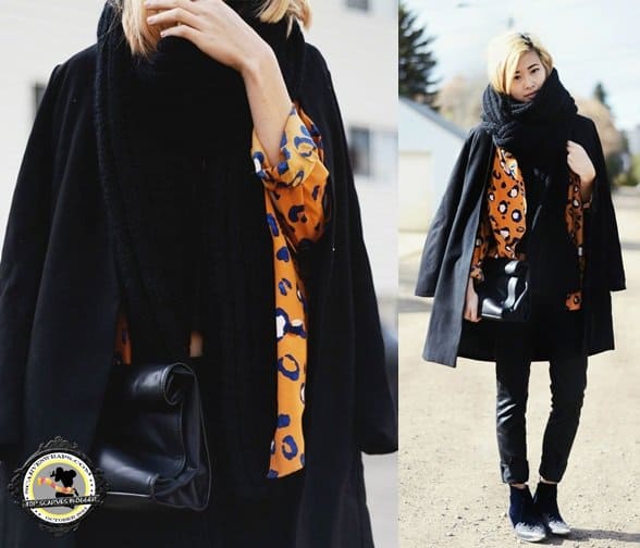 Black scarf outlet outfit