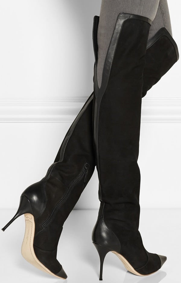 Sophia Webster "Hallie" Nubuck Over-the-Knee Boots