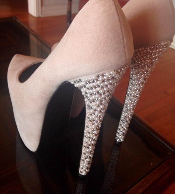 Courtney Stodden's crystal-embellished heels