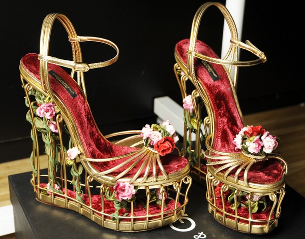 dolce and gabbana caged heels