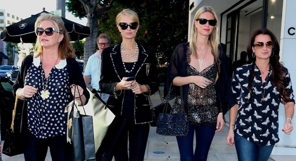 The Hilton girls were joined by socialite Kyle Richards for their Chanel shopping spree