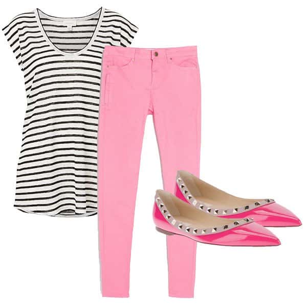 How to Style Pink Jeans